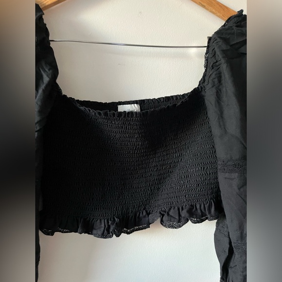 Aritzia Wilfred Soirée Blouse in BLACK - Medium - Organic Cotton - Picture 5 of 11